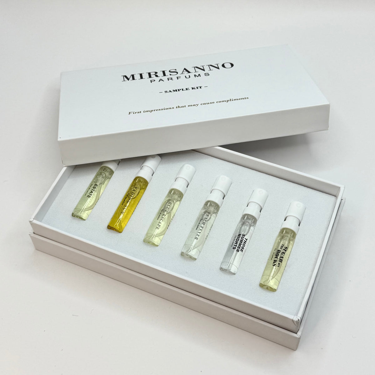 Discovery Kit Mirisanno Parfums – provkollektion med alla handgjorda unisex parfymer